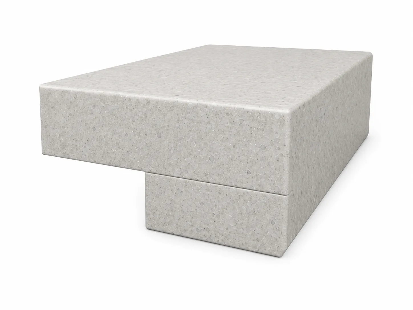 Laminated stacked countertop edge profile — thick built-up double-thickness stone edge sample, Precision Granite Works NH