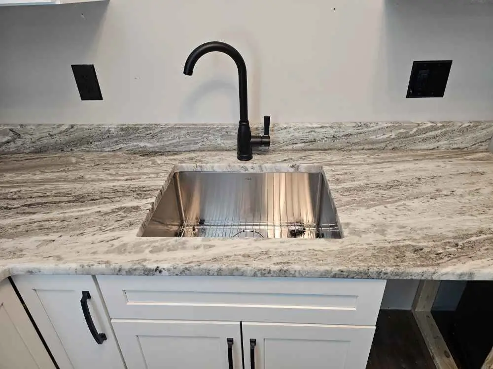 Fantasy Brown Stone Kitchen Remodel in Merrimack, NH by Precision Granite Works project photo