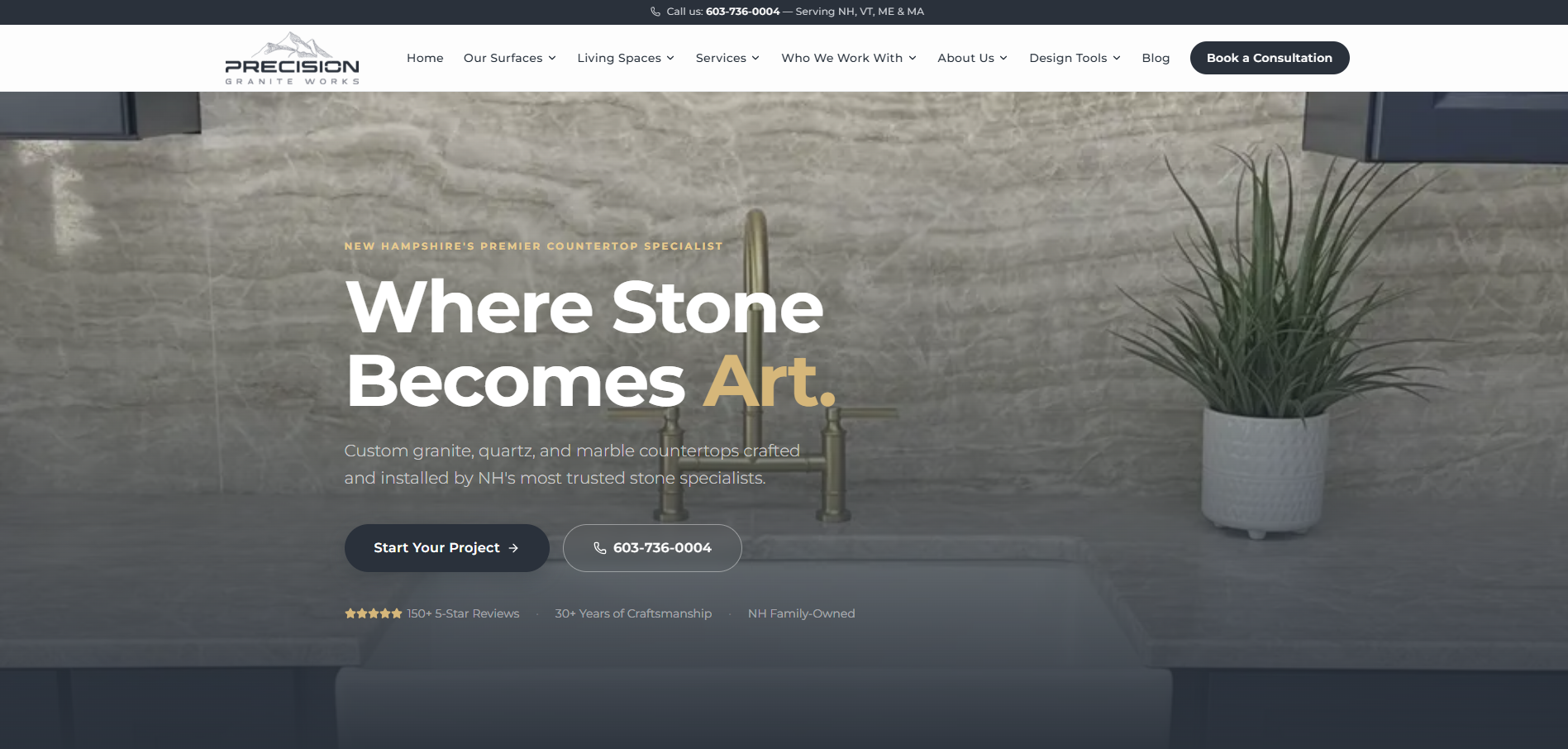 Stone Countertops NH | Precision Granite Works