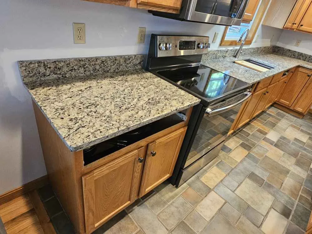Granite kitchen countertops in a Barnstead, New Hampshire home