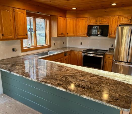 Gorgeous granite countertop in a kitchen